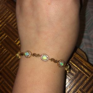 Gold opal bracelet
